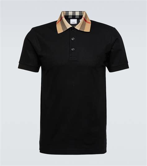 burberry mens pique polo|BURBERRY Checked Cotton.